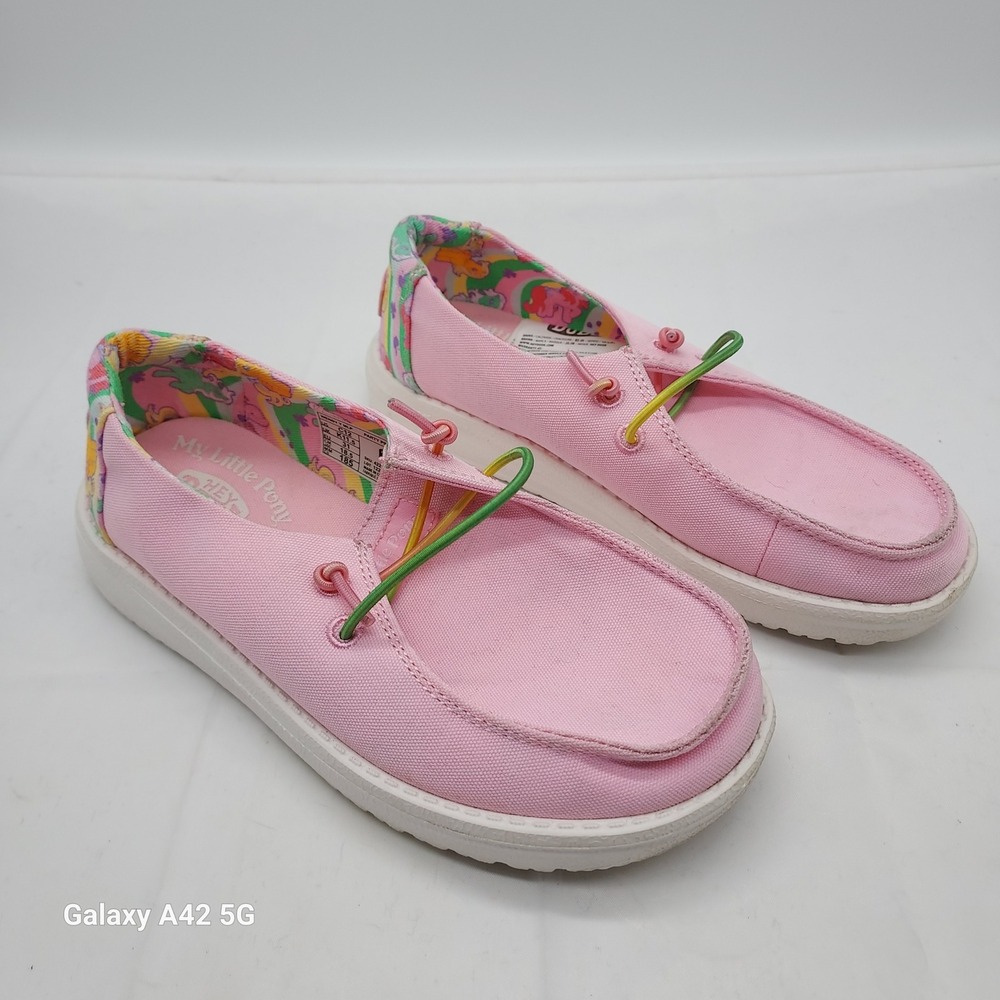 Hey Dude Wendy Y MLP My Little Pony Pink Slip On Shoes Girls Size C12 42210-6KD‎